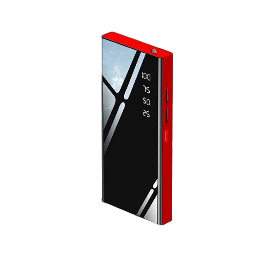 

20000mAh Portable Mobile Power Bank Dual USB Glossy Mirror Digital Display powerbank Charger with LED Light