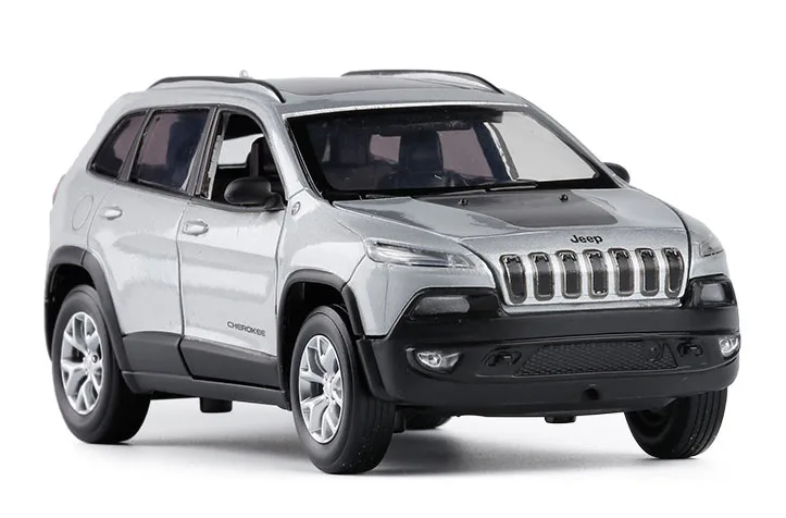 1:32 Jeep Grand Cherokee SUV литая модель легкосплавных автомобилей модель игрушки оттягивающийся звуковой светильник автомобиль игрушка Черный Красный Серебряный для детей подарки на день рождения