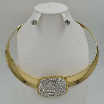 

Fashion high quality Real Jewelry Set Italy 750 Earrings Necklace pendant 3color Wedding Party set