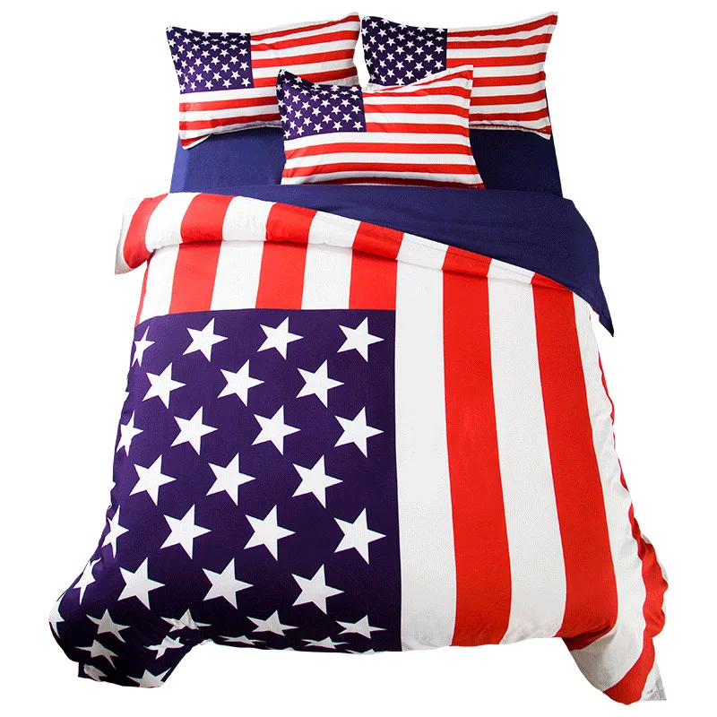 Union Jack British American Usa Flag Bedding Set Twin Queen King