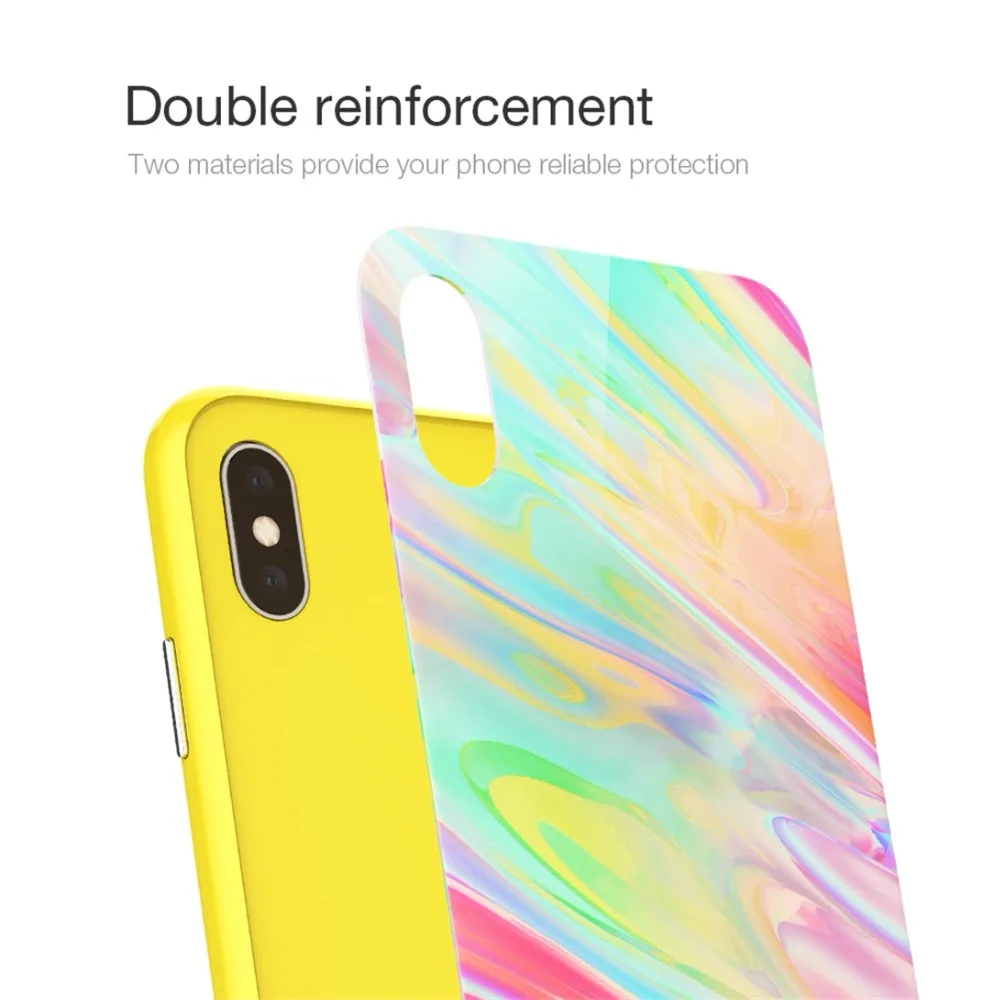 Чехол для iphone XS Max XR чехол Nillkin Красочный зеркальный эффект покрытие из закаленного стекла+ Жесткая задняя панель из поликарбоната для iphone XS Max чехол