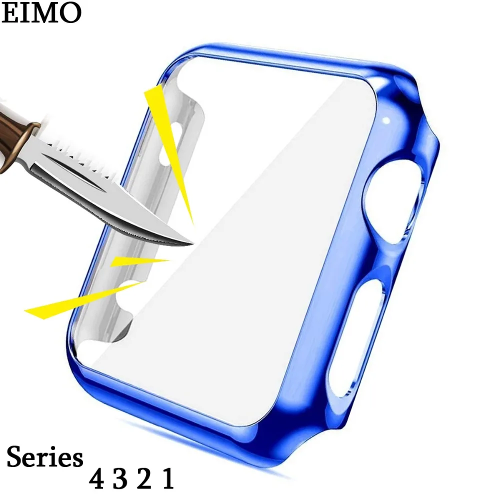

EIMO Screen Protective Case for Apple Watch 4 3 iwatch band 42mm 38mm 44 mm Waterproof Case Cover for apple watch Accessories