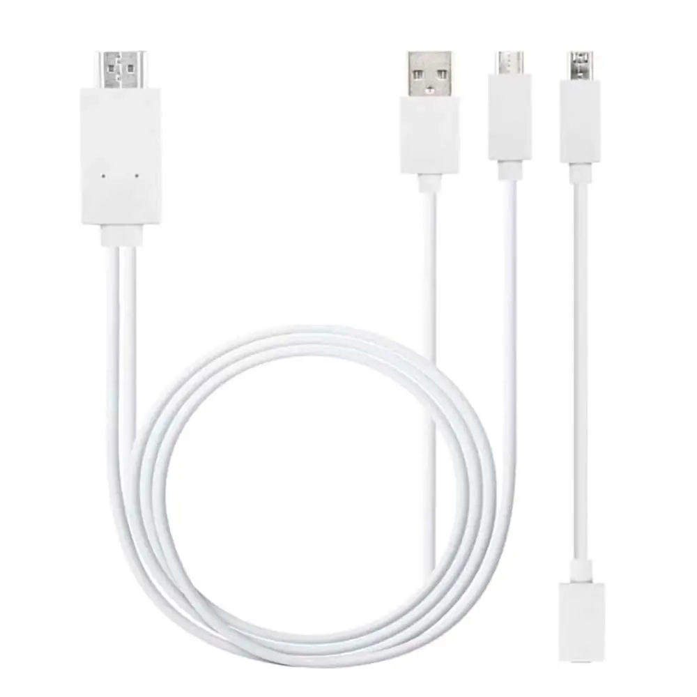 5 Pin& 11 Pin 1080P MHL Micro USB к hdmi-кабель, адаптер конвертер для samsung S4 S5 Note 4 и других телефонов Android - Цвет: Белый