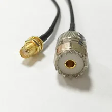 SMA женский Jack Гайка переключатель UHF Женский SO239 помощью соединительного кабеля RG174 20 см " адаптер