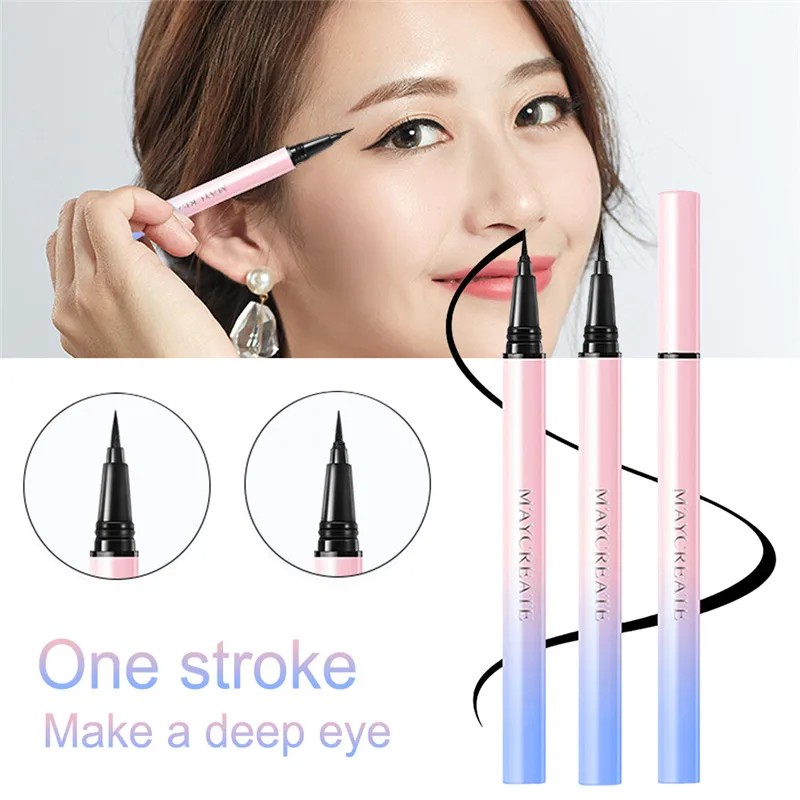 

2 Colors Black Long Lasting Eyeliner Pencil Waterproof Pen Precision Liquid Eye Liner Smooth Make Up Tools Quick Drying
