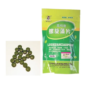 

100g Organic Spirulina Tablets Food Shrimp For Aquarium Fish Food Pills Catfish Tropical Veggie Algae Wafer Fish Tank Food Feed