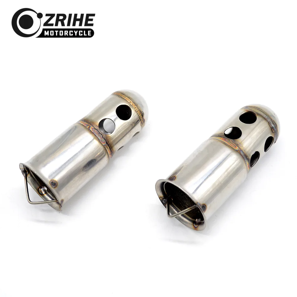 50mm Universal Motorcycle Exhaust Muffler Adjustable Silencer Db Killer Pipe Tip Racing Street Bike Scooter for Honda KTM MV BMW