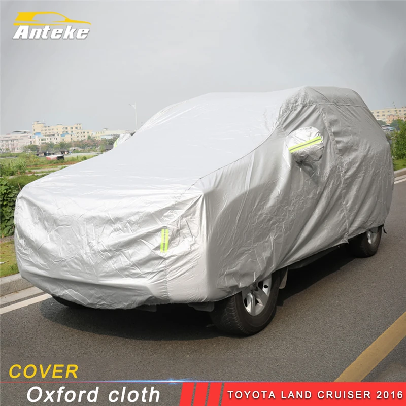 

ANTEKE for Toyota Land Cruiser 2016 Waterproof Car Covers Outdoor Sun Protection Reflector Dust Rain Snow