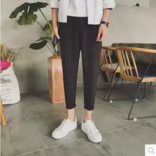 M-5XL! Новинка года Для мужчин одежда Летние шифоновые штаны Haroun свободные ботильоны для отдыха-Длина Брюки для девочек Брюки Большие размеры мужские костюмы