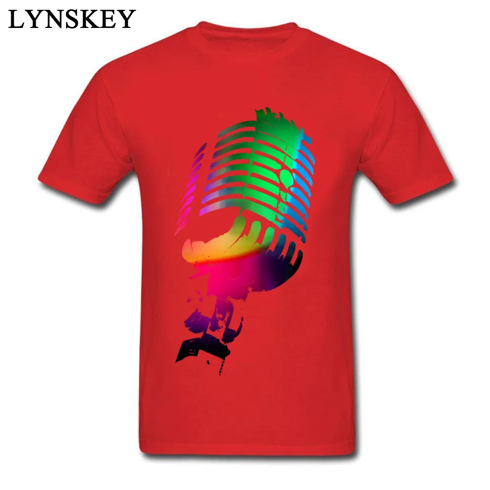 O Neck 100% Cotton Male T-shirts Casual Short Sleeve Tops Tees 2017 Newest Street Tee Shirt The Neon Microphone Top Quality The Neon Microphone red