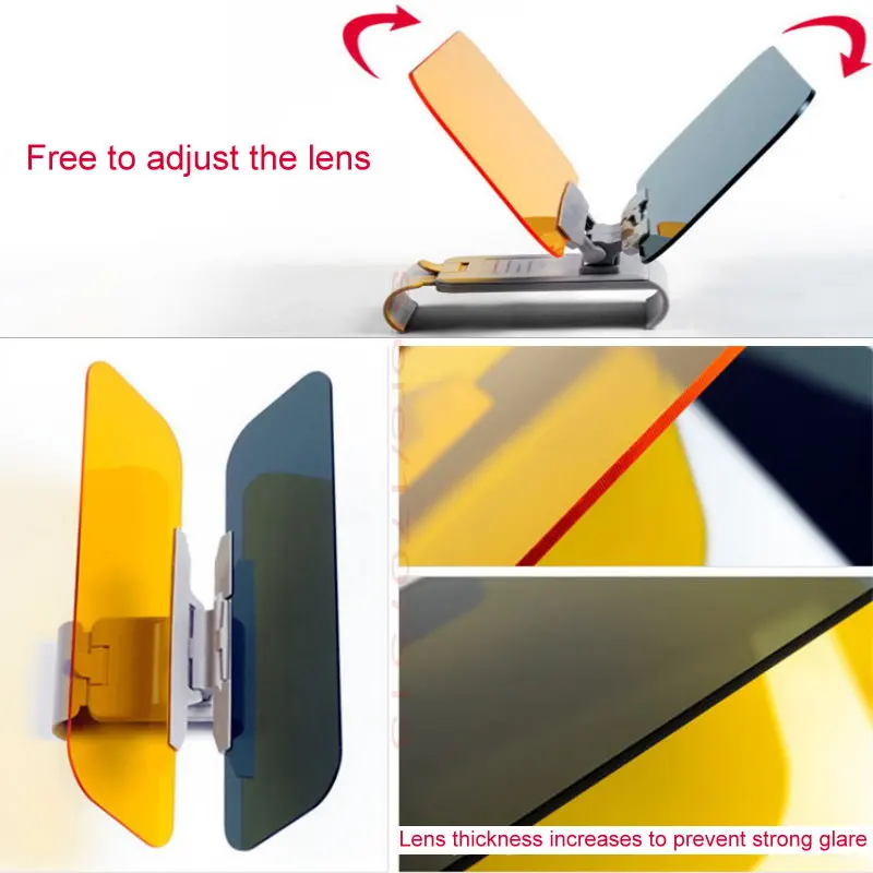 Yeshibation Car Sun Visor Goggles Day & Night Anti-dazzle Mirror Vehicle Night Vision Goggles Widening Eye Protection Po