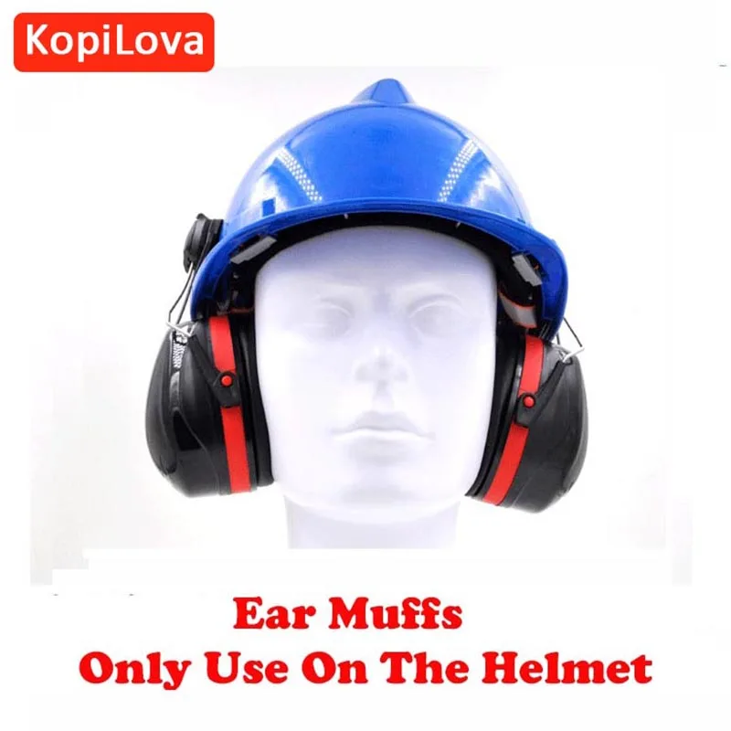 

KopiLova Ear Protector Ear Muffs Industry Anti Noise Hearing Protection Sound Proof Earmuff Only Use on Helmet free shipping