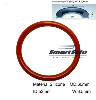 

Free shipping 150piece 60mm*53mm*3.5mm Silicone o-ring dichtung Red Gasket of motorcycle part/consumer product
