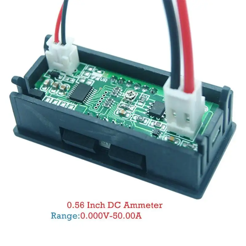 Мини цифровой измеритель тока 0-10A, 0-50A, 0-100A 0,56 дюймовый светодиодный Амперметр Панель Амперметр измеритель тока