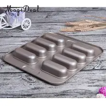 MagiDeal 8 чашек антипригарный хот-дог булочка форма для выпечки хлеба лоток металлическая кухонная посуда