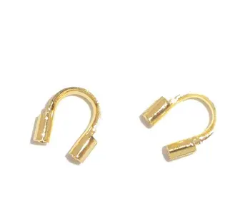 

DoreenBeads Retail 200 Gold color Wire Guardian Wire Protectors 5x5mm