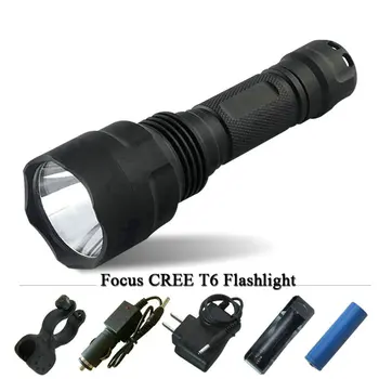 

linternas 3000 lumens Focus CREE XM-L2 Led Flashlight XML T6 Torch 18650 rechargeable battery