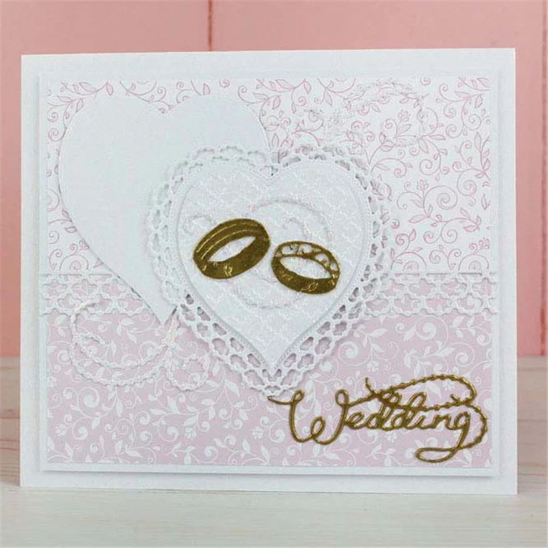 

YaMinSanNiO Wedding Rings Dies Decor Metal Cutting Craft Die Cut New 2019 Scrapbooking Card Making Embossing DIY