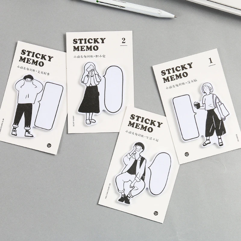

Japanese Kawaii Cartoon Comic Memo Pad Creative Office Decoration Post It Sticky Note Cute Stationery Bullet Journal Supplies