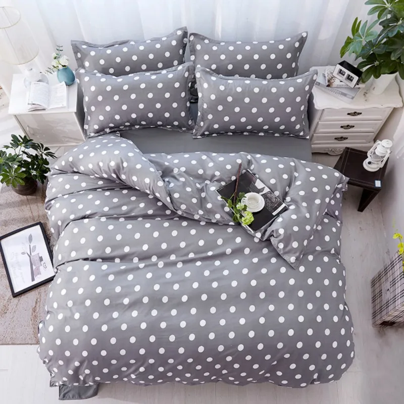 

New Four-piece Set Soft Cotton Bedding Set Duvet Pillow Case Bed Sheet For Student Dormitory Bed 1.8m