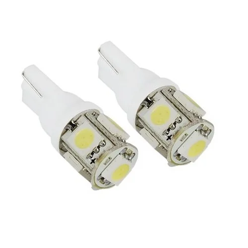 2 X Car Side Light Bulbs Xenon Hid 5 LEDS T10 W5w 501led stage