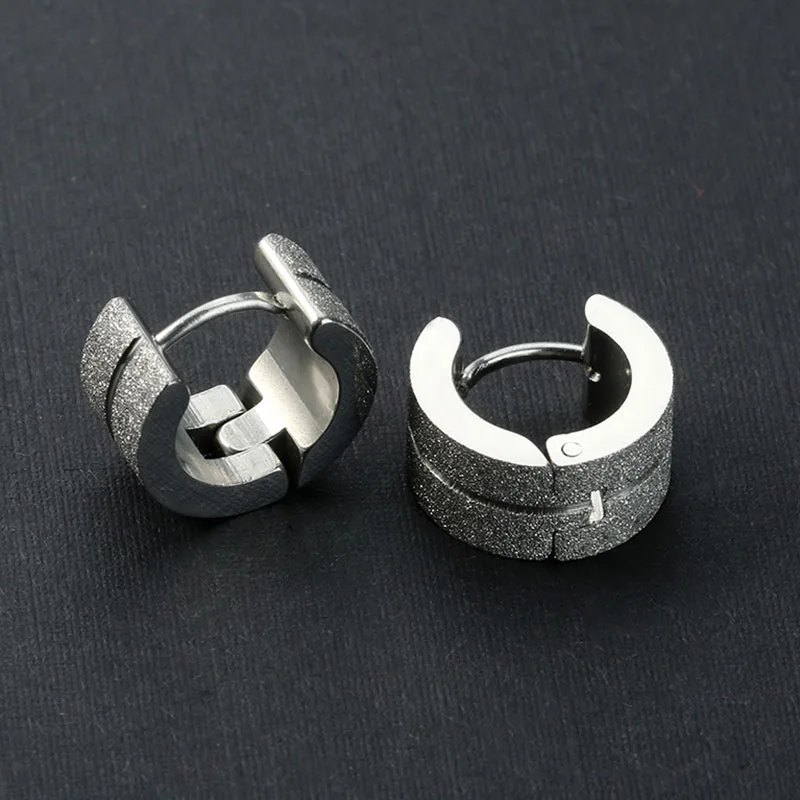 Модные мужские маленькие серьги-кольца Заглушки для ушей титановая сталь 7x13 мм нержавеющая 316L Creoles Панк ювелирные изделия для мальчиков