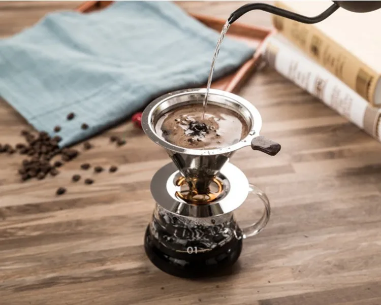 Многоразовый держатель фильтра для кофе из нержавеющей стали наливает сетчатую чашку капельницы для чая – купить по низким ценам в интернет-магазине Joom