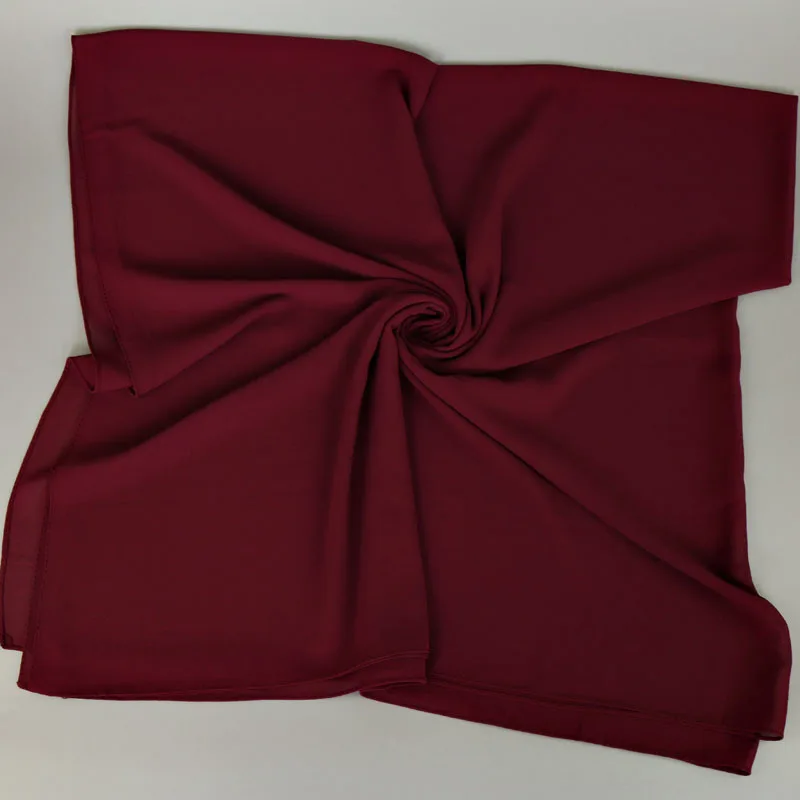 H1183a latest plain big size bubble chiffon muslim square scarf head wrap can choose colors free shipping |
