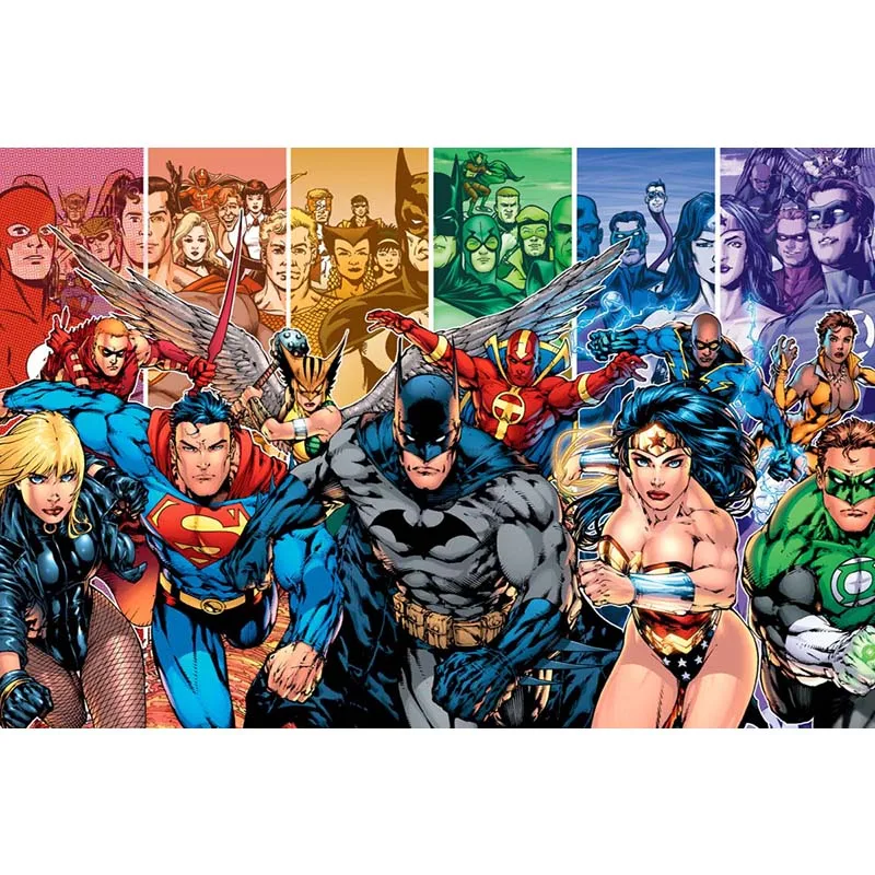 DC Comics Team Superheroes Collage Poster Custom Canvas Poster Art Home