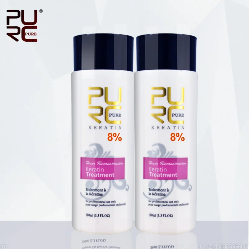 

2 pcs 100ml 8% formalin keratin hair treatment hot sale Keratin straightening chocolate keratin treatment formalin PURE 3.28