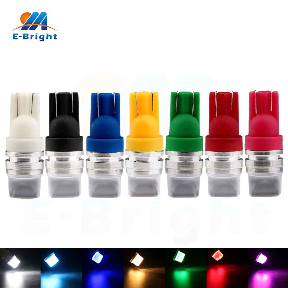

10-200pcs 12V T10 2835 3 SMD Led Light Bulbs Indicator Car Turn Tail Door Car Light W5W Lamp with Lens 7 Colors Free Shipping