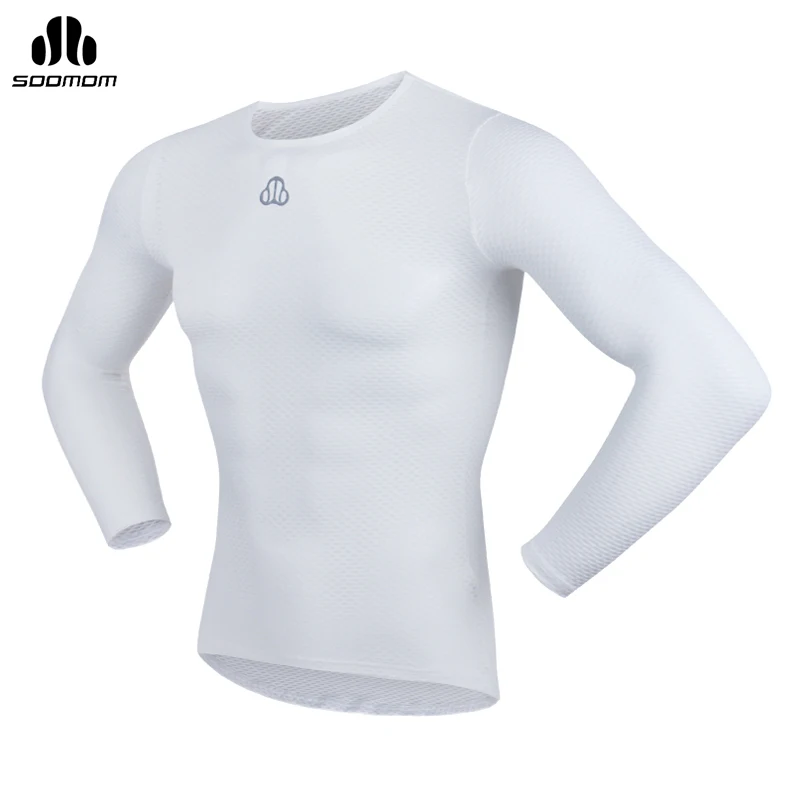 SOBIKE SOOMOM Men Cycling Elastic Mesh Vest Jersey Quick Drying Underwear White