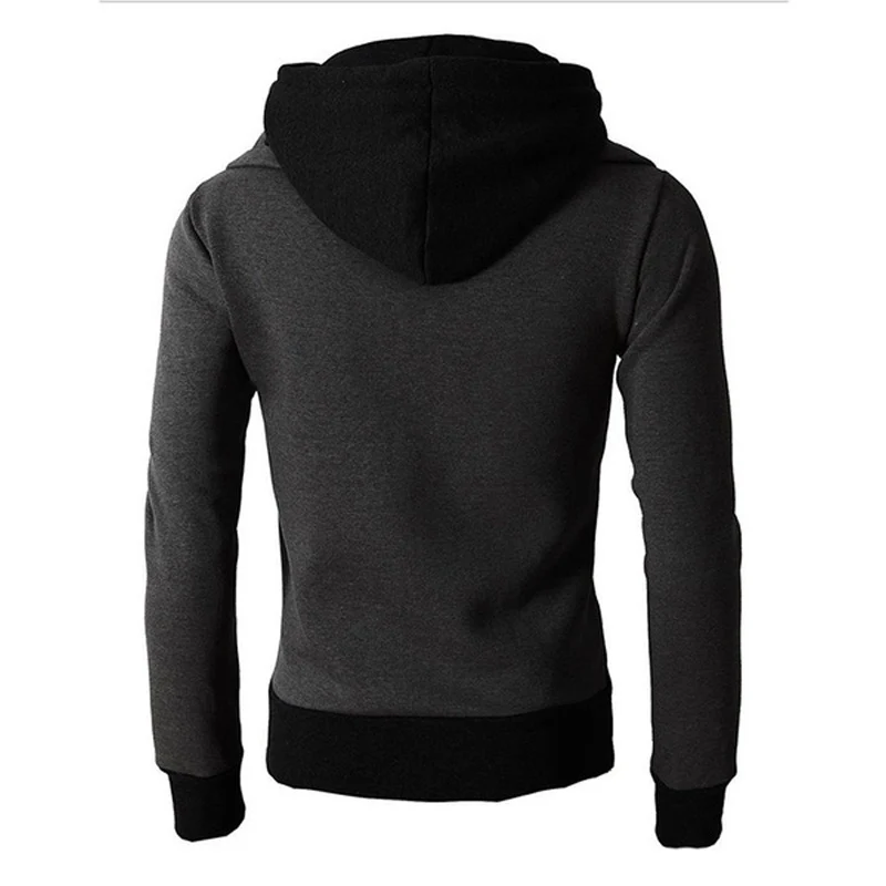 ZOGAA Plus Size XS-3XL Streetwear Men Hoodie Sweatshirts Solid Slim Fit Fake 2 Pieces Hooded Coat Men Zipper Jacket Hoodies