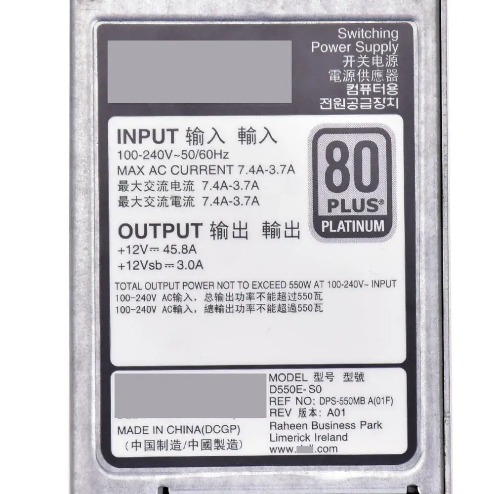 For DELL PowerEdge R320 R420 Server Power 550W