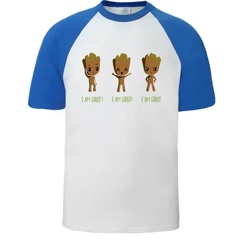 

Fashion Cartoon Tshirt Men I AM GROOT Summer 2019 Hot Men's T-shirts Funny Top Tee Shirt Harajuku Raglan Sleeve Hip Hop Tops