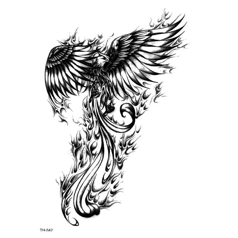 

Phoenix Waterproof Temporary Tattoo Sticker On Body Art Stickers Fake Tattoo Tatouage Henna Temporary Tatoo Sleeve