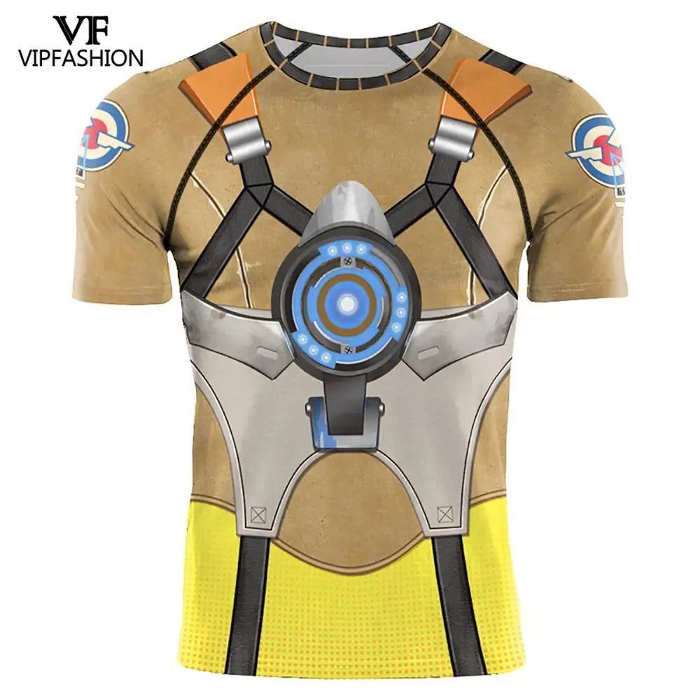 

VIP FASHION 2019 Best Selling Fashion 3D Printed Game Hero Tracer War Service T-shirt Cospay Long Sleeve Shirts For Man