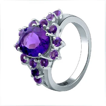 

Anillos Qi Xuan_Purple Stone Luxury Rings_fashion Rings_S925 Solid Sliver Purple Stone Rings_Manufacturer Directly Sales