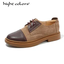 Модные женские туфли-броги на плоской платформе, из натуральной кожи, на шнуровке, с круглым носком, женские туфли-оксфорды на толстой мягкой подошве, повседневная обувь