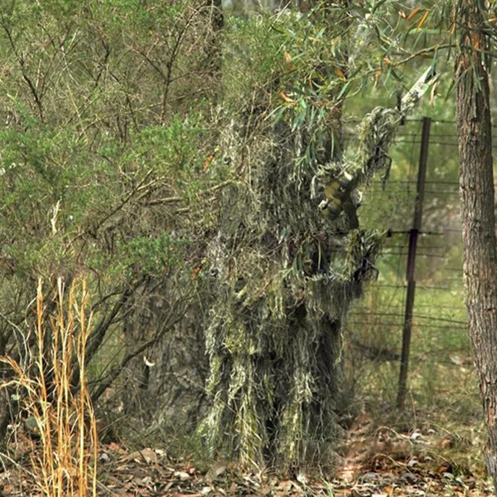 Ghillie костюм Лесной камуфляж охотничий камуфляж 3-D Премиум охотничий камуфляж 4 шт+ сумка