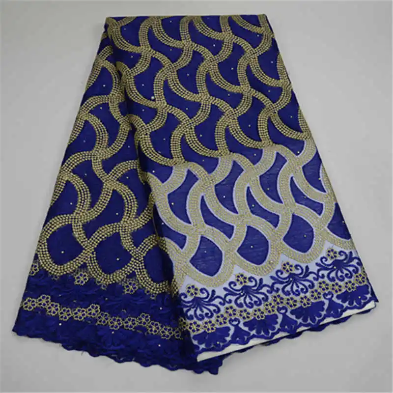 

High Quality 2018 Popular French net lace fabric African tulle lace embroidered and beads fabric for dress