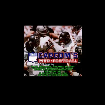 

Capcom's MVP Football NTSC Version 16 Bit 46 Pin Big Gray Game Card For USA Game Players