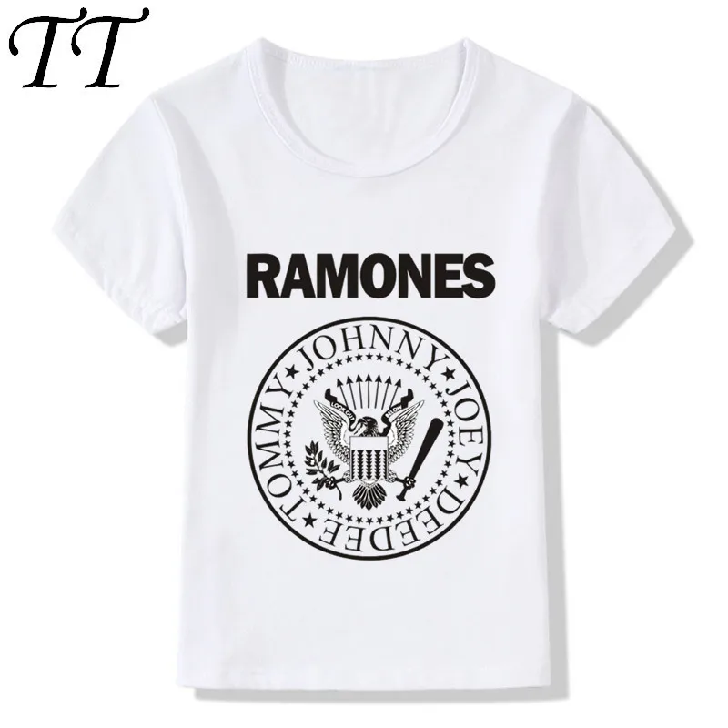 

2018 Children Ramones Logo Print Cool T-Shirts Kids Summer Tops Boys/Girls Short Sleeve Clothes Casual Hipster Baby Tees,ooo2194