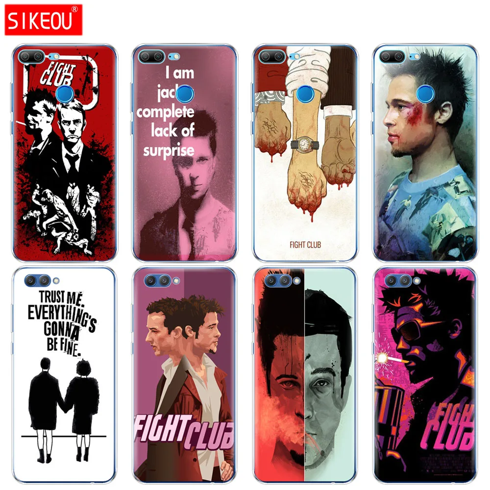 

Silicone Cover phone Case for Huawei Honor 10 V10 3c 4C 5c 5x 4A 6A 6C pro 6X 7X 6 7 8 9 LITE Fight Club 1999