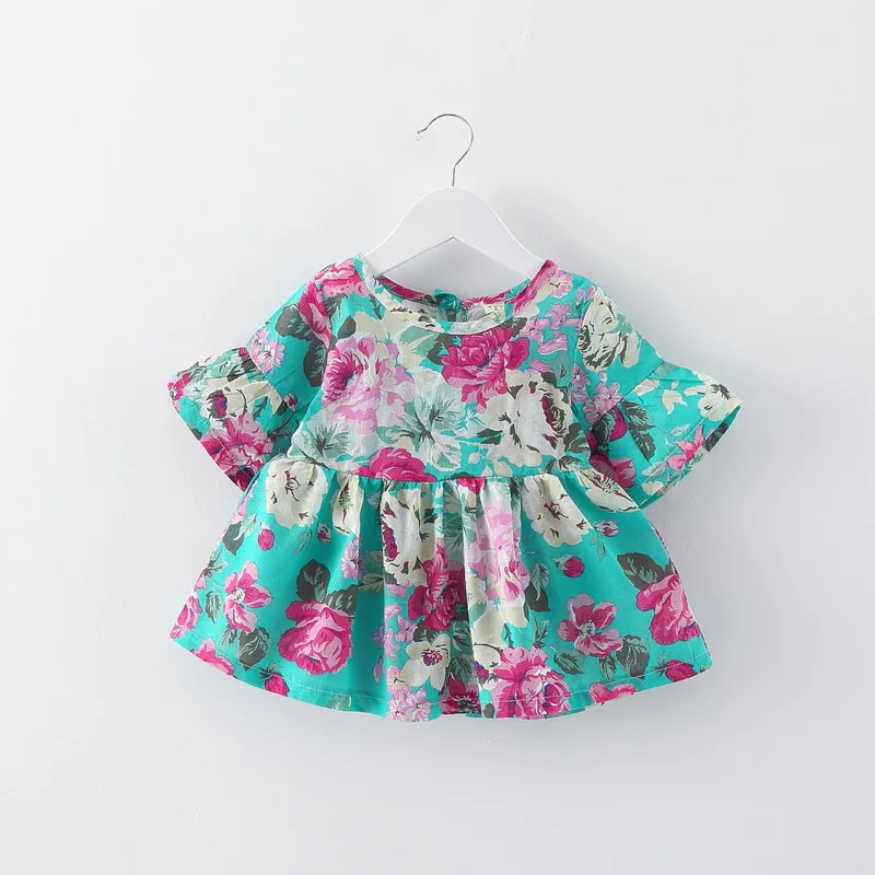 Платье для маленьких девочек летнее платье принцессы для малышей Детская одежда Детские Платья с цветочным рисунком для девочек, vestido, для детей от 6 до 24 месяцев