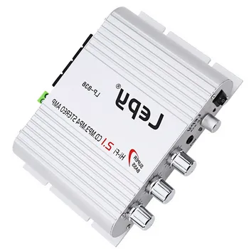 

Car HI-FI Digital Amplifier LP-838 DC12V 20W Mini USB FM CD MP3 Player Car Accessories 2.1 Channel