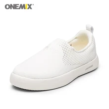 ONEMIX/прогулочная обувь для мужчин, дышащая обувь для влюбленных, беговые кроссовки из мягкой ЭВА, Мужская обувь для бега, женская спортивная обувь без застежки, размер EU35-45