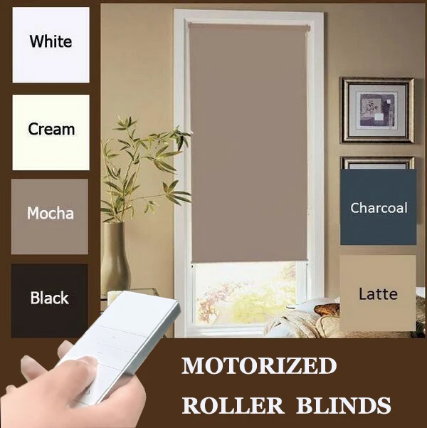 

Free shipping New Fashion Design Motorized Blackout Roller blinds Voice Contorl by Alexa or Google Home