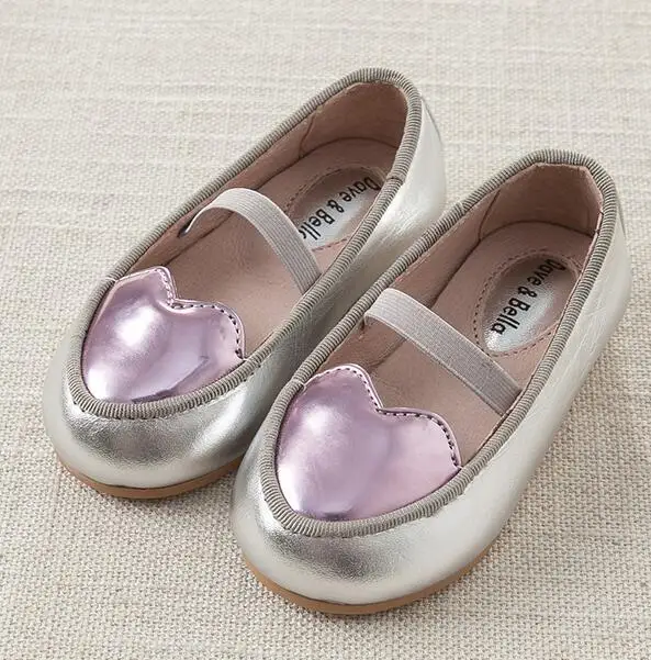 DB4174 davebella/танцевальная обувь из натуральной кожи для девочек с любовью, модная кожаная обувь для девочек - Цвет: pink love