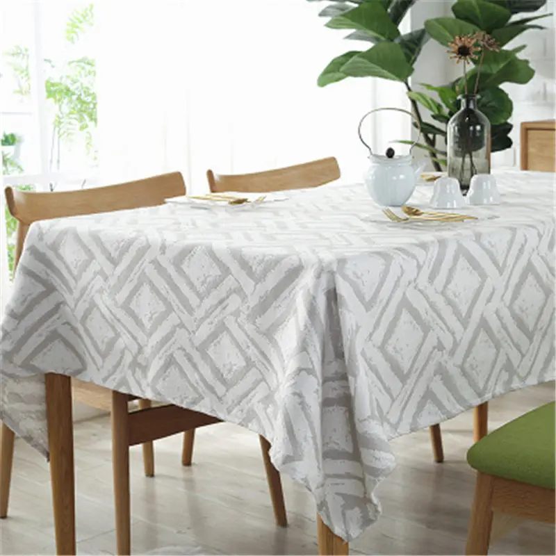 

Rectangular Tablecloth Geometric Table Cover Waterproof Anti-Scalding Blenging Cloth For The Table Home Textile Home Garden